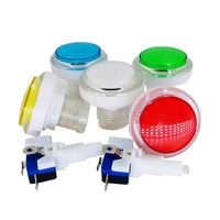 Bouton poussoir d'arcade plat et rond de 60 mm avec éclairage LED 12V, interrupteurs lumineux pour machines de jeu d'arcade et distributeurs automatiques