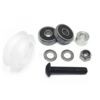 Kit de roues doubles Xtreme de haute précision pour système de rail linéaire à rainure en V, OX CNC, pièces C-Beam, accessoires d'imprimante 3D, couleur noire