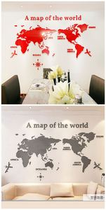 World <b>Map</b> Acrylic 3D Solid Crystal Bedroom Wall With Living Room Classroom Stickers Office Decoration Ideas - Product Image 5