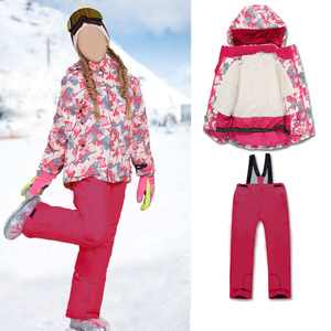 Ensemble de combinaison de ski pour enfants, comprenant une veste et un pantalon épais et imperméable pour garçons et filles. - Product Image 2