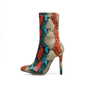 Chaussettes à la cheville CSB120 en Faux cuir, colorés, imprimés serpent, pour femmes, chaussures, offre spéciale - Product Image 3