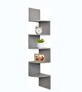 Estante de esquina Los estantes flotantes de pared de 5 capas son fáciles de montar para la decoración del dormitorio y la sala de estar para adolescentes - Product Image 1