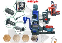 Machine à décortiquer le riz 1000 kg/h, ensemble complet disponible avec moteur diesel ou moteur électrique pour le traitement du paddy