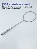 Raquette de badminton en acier inoxydable avec poids pour entraînement assisté, grande taille, fabriquée en Chine, pour le développement de la force chez l'adulte