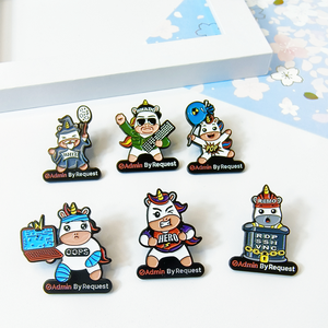 Épingles à revers en métal personnalisées, mignonnes, de style dessin animé, anime, vente en gros, épingles en émail dur de haute qualité, animaux - Product Image 6