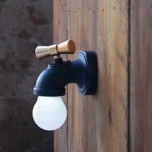 Mini Cute Faucet Wall Lamp Creative Outdoor <b>Indoor</b> Small Night <b>Light</b> USB Charging Living Room Bedroom Staircase Decorative <b>Light</b> - Product Image 3