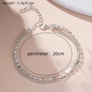 Chaîne de cheville cubaine pour femmes et jeunes filles, bijoux de pied style pieds nus, bracelets de cheville de plage, cadeaux - Product Image 5