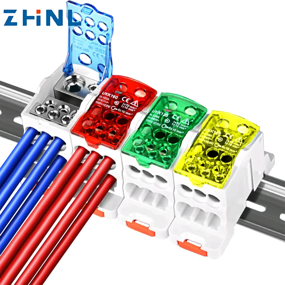 Chất lượng cao bán buôn ukk160a Din Rail hộp phân phối điện vít loại thiết bị đầu cuối khối Điện áp nhà phân phối