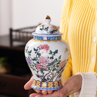Grand pot à gingembre fait à la main en Chine, bleu et blanc, pot à gingembre en porcelaine antique, vases en céramique de luxe pour la maison