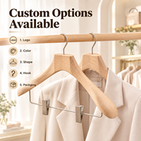 Cintres en bois de chêne de haute qualité avec logo pour vêtements, costumes et robes, pour les marques de magasins de vêtements