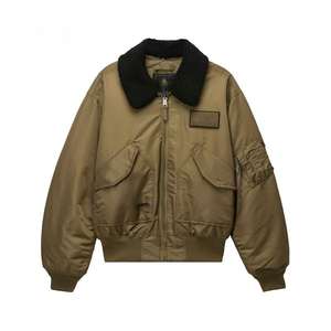 OEM Custom 2025 Novo Estilo Vôo Bombardeiro Jaqueta Inverno Casaco Stand Collar Atacado - Product Image 2