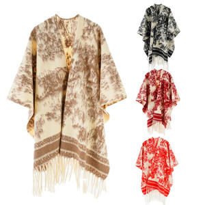 HZW-25059 Custom Dames Casual Winter Vest Poncho Color Block Shawl <span class=keywords><strong>Cape</strong></span> Met Gebreid Weefsel Voor Studentenkleding - Product Image 1