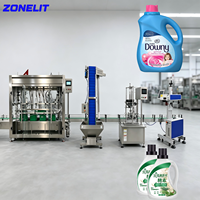 Ligne de pesage, remplissage et emballage automatique avec bouchonnage à vis et étiquetage pour bidons de sauces, détergents, lubrifiants et huiles