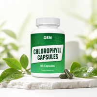 Capsules de chlorophylle en marque privée OEM, 60 unités en flacon, capsules alimentaires pour adultes, certifiées Halal, emballage personnalisé, vente en gros