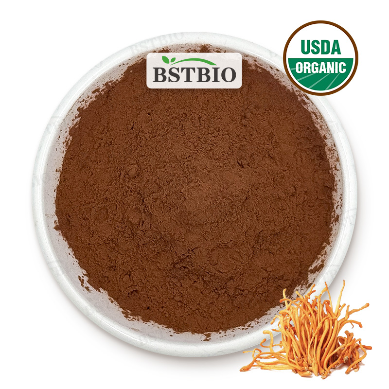 BSTBIO Fabrik Bio Cordyceps Sinensis Militaris Pilzextrakt-Pulver 1% 2% 3% 5% 8% Reines Cordycepin****^^^^ https://www.siboasi.com