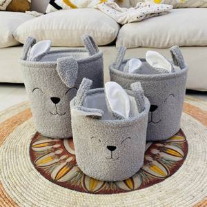 Giocoso cestino organizzatore con cornice a tema animale robusto e delicato sulla soluzione di conservazione degli articoli per bambini - Product Image 2