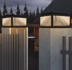 שער עמיד למים חיצונית 85-265v אור אורות עמודי עמוד אורות e27 כביש כביש שחור 5 וואט - Product Image 5