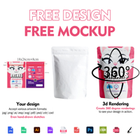 Bonbons refermables imprimés sur mesure Doypack sac en plastique de qualité alimentaire pochette debout emballage pour bonbon bleu