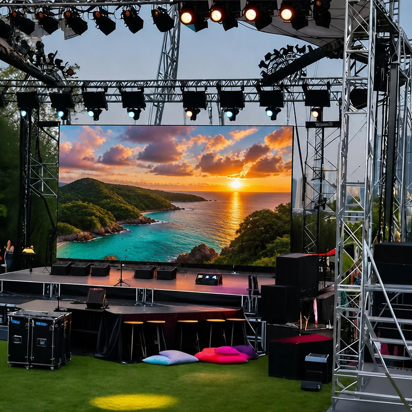 Rental LED Screen 500x1000mm P2.6 P2.9 Front Maintenance 5 Year ...