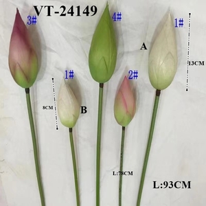 2025 más nuevo 93cm solo PE Artificial Lotus Bud Spray graduación Navidad Día de San Valentín Día de la madre nueva Pascua Acción de Gracias - Product Image 2