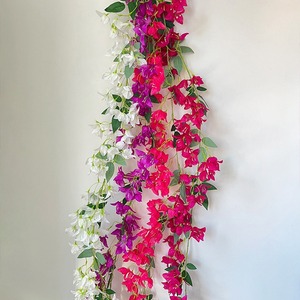 Nouveau produit : guirlande de fleurs artificielles de <span class=keywords><strong>bougainvilliers</strong></span> suspendus de 1,7 m, décoration suspendue pour mariage, guirlande de fleurs artificielles pour le Nouvel An - Product Image 4