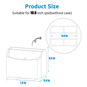 Tùy chỉnh PU da chủ bút 360 xoay bàn tổ chức da màu đen phương tiện truyền thông điều khiển từ xa chủ - Product Image 2