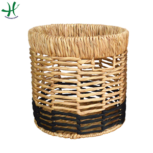 Hot selling collection water hyacinth <b>basket</b> for wholesales natural wicker storage <b>basket</b> - Product Image 6
