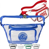 Transparent unisexe taille sac eau-arrosage Festival étanche clair bandoulière PVC fermeture éclair banane stockage poitrine sac