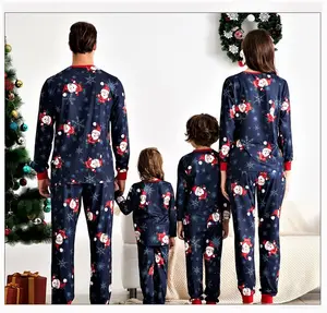 2021 autumn mom dad son Santa Claus housewear Rompers mother and daughter matching outfits