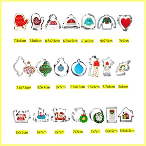 Hàng ngàn hình dạng 430 thép không gỉ Cây giáng sinh Snowman kẹo loạt Baking Cookie khuôn mẫu