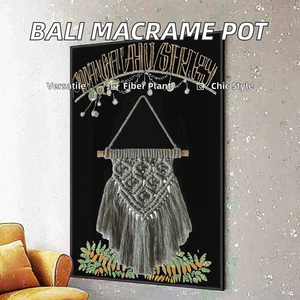 Macramé Bali Petit, Recubrimiento de Fibra de Coco para Frutas, Decoración de Girasol, Arte Único, Decoración Art Deco para Bodas y Pascua - Product Image 2