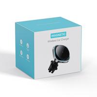 Support de charge magnétique pour voiture avec lumière bleue, chargeur sans fil magnétique 15W, support de téléphone pour grille d'aération/tableau de bord pour iPhones