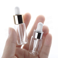 Botol Kaca Dispenser Minyak Esensial Kosmetik HOPECK Customizable Processes Matte Round 3/4/5/6/15 ML dengan Pipet, Asal Jiangsu