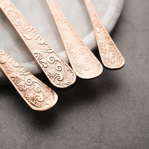 Cubiertos de grado alimenticio, cubiertos de acero inoxidable 410, 4 Uds., cuchillo, tenedor y cuchara, juego de cubiertos <span class=keywords><strong>para</strong></span> boda, Hotel, restaurante - Product Image 6