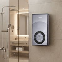 Chauffe-eau électrique instantané sans réservoir pour salle de bain, 12,5 kW, installation facile, eau chaude pour la douche, usage domestique