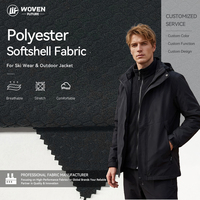Tela Softshell de Poliéster y Spandex Shaoxing Yuyuan, Elástica en 4 Direcciones, Impermeable, para Chaquetas de Esquí, Ropa para Lluvia y Nieve