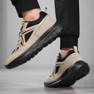 Men Summer Autumn Winter Comfort Casual Sports Shoes Ultra Light Mesh Breathable Anti Slip Shock Resistant <b>Elastic</b> Sole <b>Lace</b> - Product Image 2