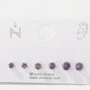 Orecchini a Perno Rotondi con Zirconi Colorati 4mm 5mm 6mm, Set di Gioielli alla Moda Unisex in Lega Trendy - Product Image 4