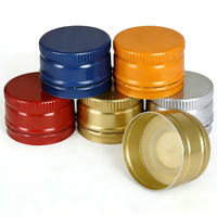 Couvercles à vis anti-effraction en aluminium écologique de 28 mm avec anneau de sécurité pour bouteilles de vin en verre