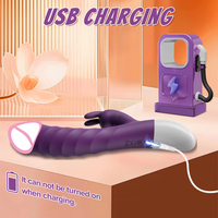 Leistungsstarker Rabbit-Vibrator-Dildo für Frauen, Dual-Vibration, G-Punkt-Klitoris-Stimulation, Masturbator, Vaginalmassagegerät, Sexspielzeug für Erwachsene