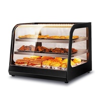 Porte en verre antique, 3 niveaux, pour Buffet, poulet frit, affichage des aliments chauds, pour la restauration