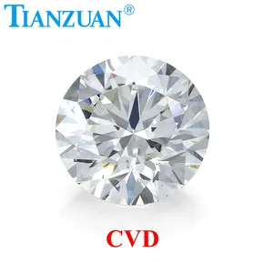 CVD diamond G color 1ct VS1 clarity 3EX cutting round shape GEMID certificated white color lab grown diamond loose stone