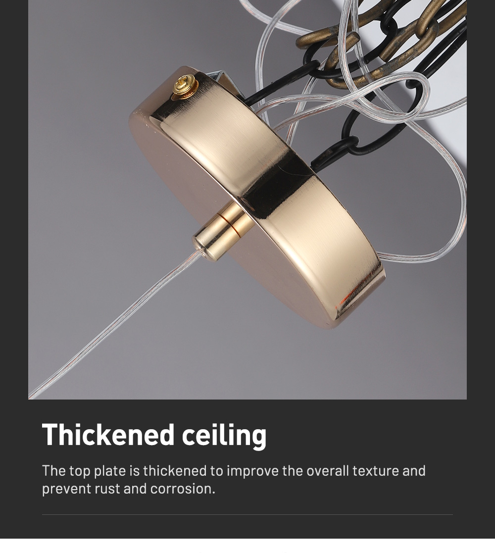 Factory Price Acrylic Hang Lamp Living Room 5w Gold Pendant Light Modern Kitchen Chandelier With Light Source