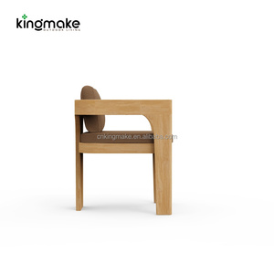 Muebles de Comedor de Lujo para Hoteles y Restaurantes, Juego de Muebles de Patio para Jardín y Piscina de Teca Sólida, Silla de Comedor Impermeable para Exteriores - Product Image 4