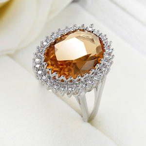 Bague cadeau de fête, offre spéciale, grande bague en cuivre et Zircon - Product Image 2