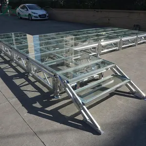 Fabricage Buiten Platform Goedkope Glazen Podium Voor Verkoop
