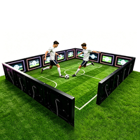 Simulateur de jeu de football mural interactif professionnel en gros, système d'entraînement de football en salle à réalité virtuelle numérique