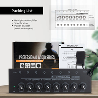 Amplificateur de casque professionnel Hi-Fi 8 canaux avec récepteur audio stéréo et répartiteur de monitoring
