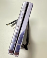 Rangka tengah perumahan dengan engsel Kabel Flex goresan kecil tanpa Lcd untuk Samsung Z Flip 4 F721u F721B F721n F721 bingkai Tengah