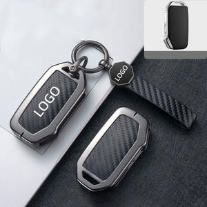 DM nouveau <span class=keywords><strong>Design</strong></span> coque de couverture de clé de voiture en cuir de carbone pour <span class=keywords><strong>Kia</strong></span> Sportage 4 Seltos Sorento Optima <span class=keywords><strong>Niro</strong></span> K2K5 porte-clés accessoires - Product Image 4